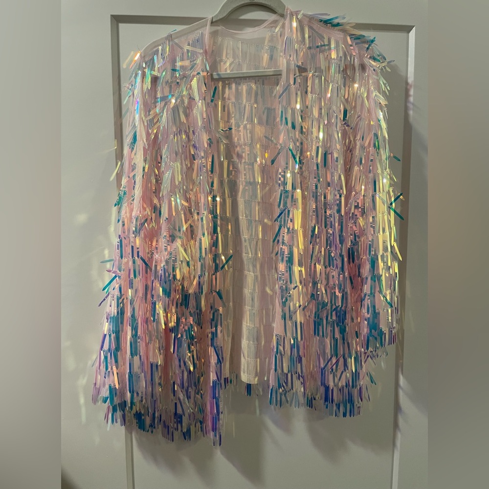 Sequin fringe jacket